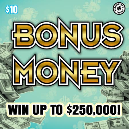 BONUS MONEY scratch-off ticket