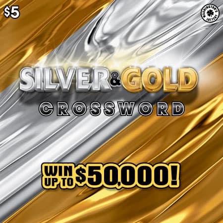 SILVER & GOLD CROSSWORD scratch-off ticket