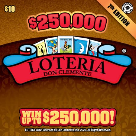 $250,000 LOTERIA 7TH EDITION scratch-off ticket