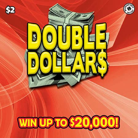 DOUBLE DOLLAR$ scratch-off ticket