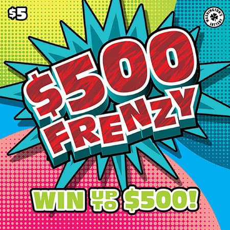 $500 FRENZY scratch-off ticket