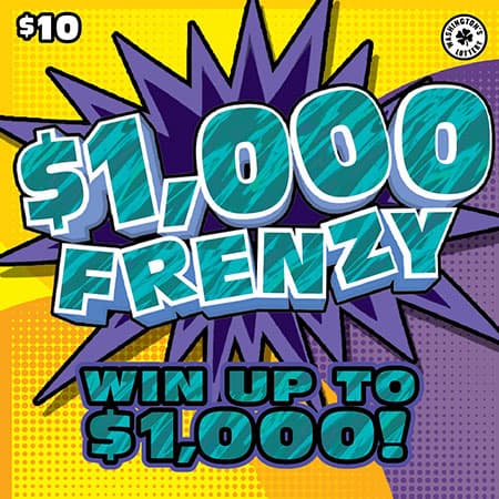 $1,000 FRENZY scratch-off ticket