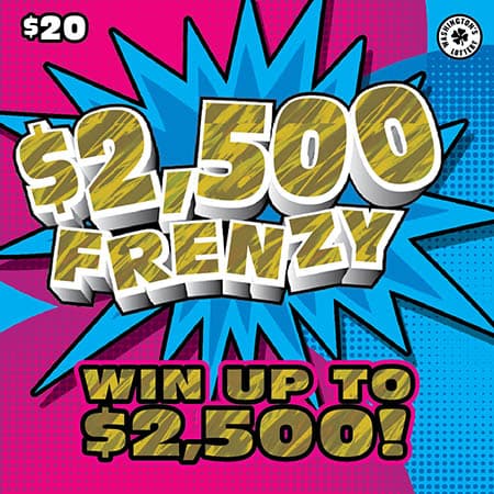 $2,500 FRENZY scratch-off ticket