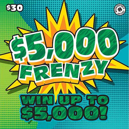 $5,000 FRENZY scratch-off ticket