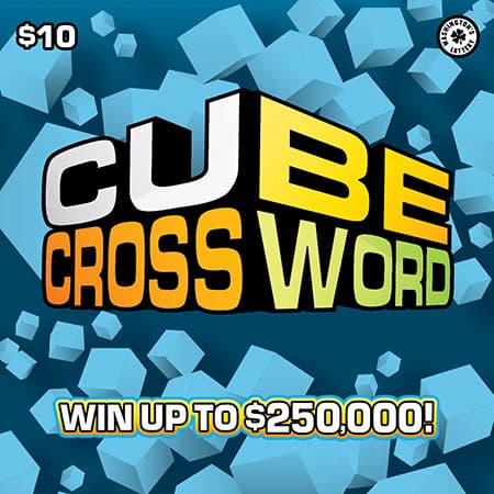 CUBE CROSSWORD scratch-off ticket