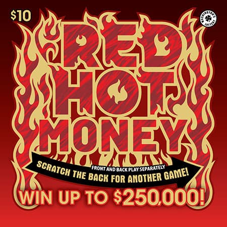 RED HOT MONEY scratch-off ticket