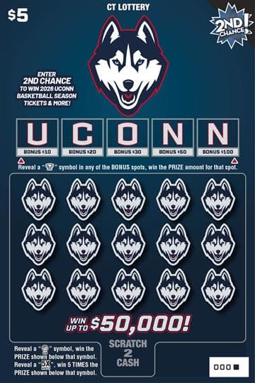 UCONN® scratch-off ticket