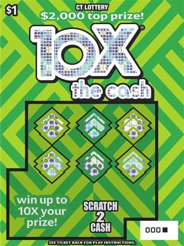 10X THE CASH scratch-off ticket
