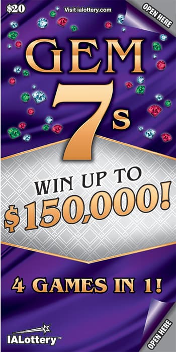 GEM 7S scratch-off ticket