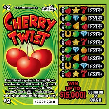 CHERRY TWIST scratch-off ticket