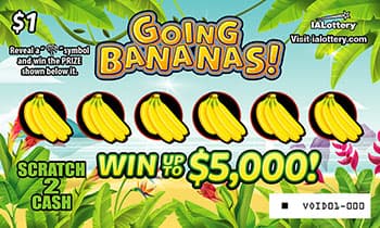 GOING BANANAS! scratch-off ticket