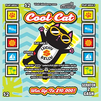 COOL CAT scratch-off ticket