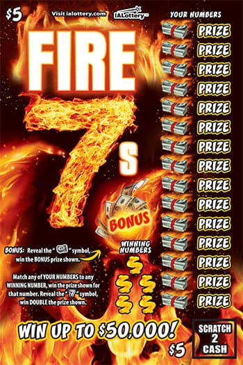 FIRE 7S ICE 7S scratch-off ticket