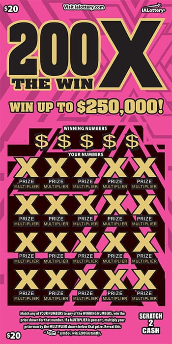 200X THE WIN scratch-off ticket