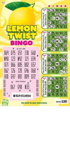 LEMON TWIST BINGO scratch-off ticket