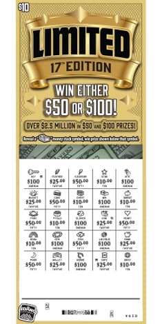 LIMITED 17TH EDITION scratch-off ticket