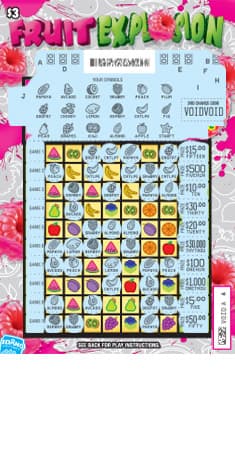 FRUIT EXPLOSION scratch-off ticket