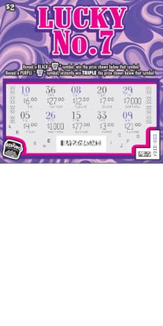 LUCKY NO. 7 scratch-off ticket