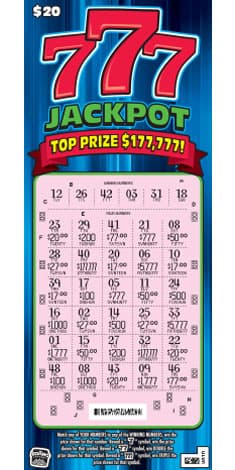777 JACKPOT scratch-off ticket