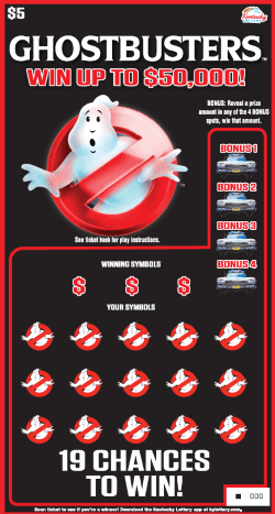 GHOSTBUSTERS™ scratch-off ticket