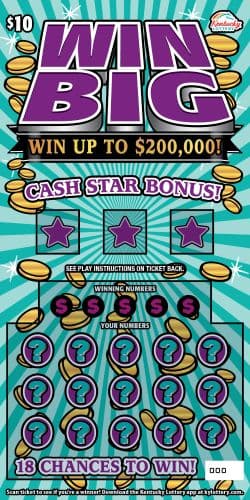 WIN BIG scratch-off ticket