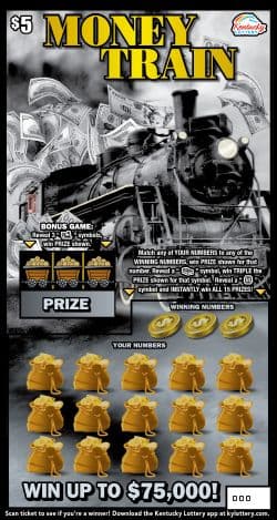 MONEY TRAIN scratch-off ticket