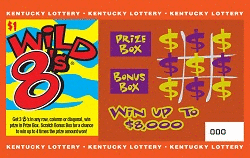 WILD 8'S scratch-off ticket