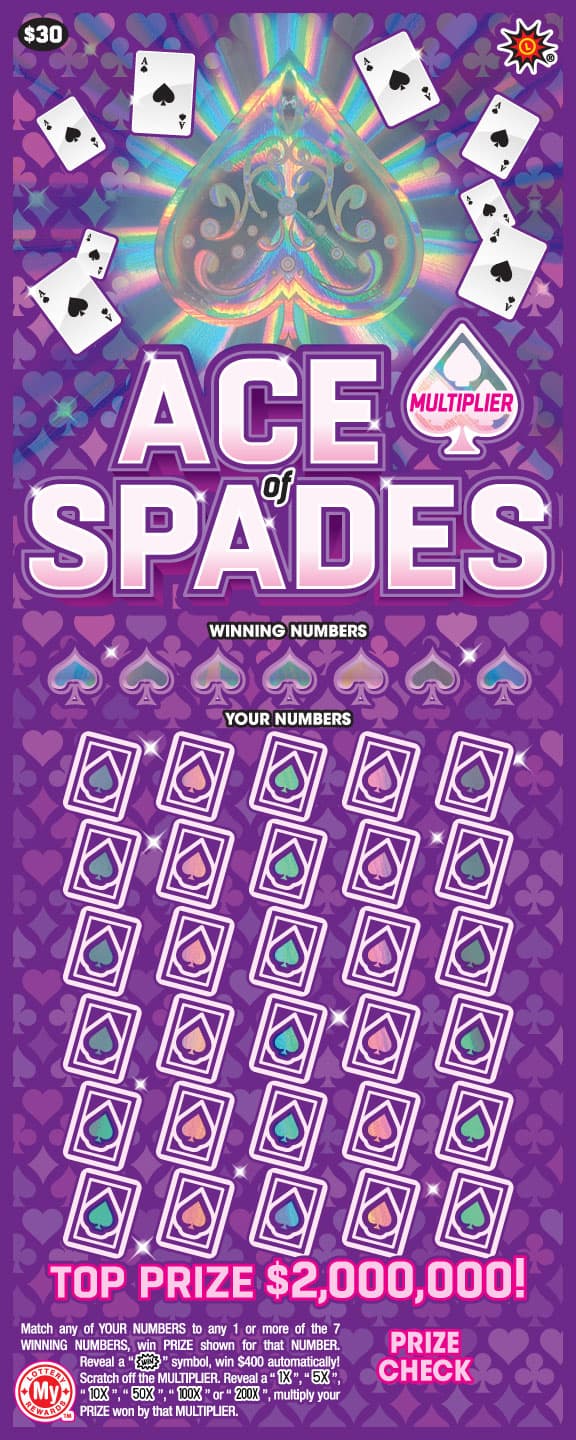 ACE OF SPADES scratch-off ticket