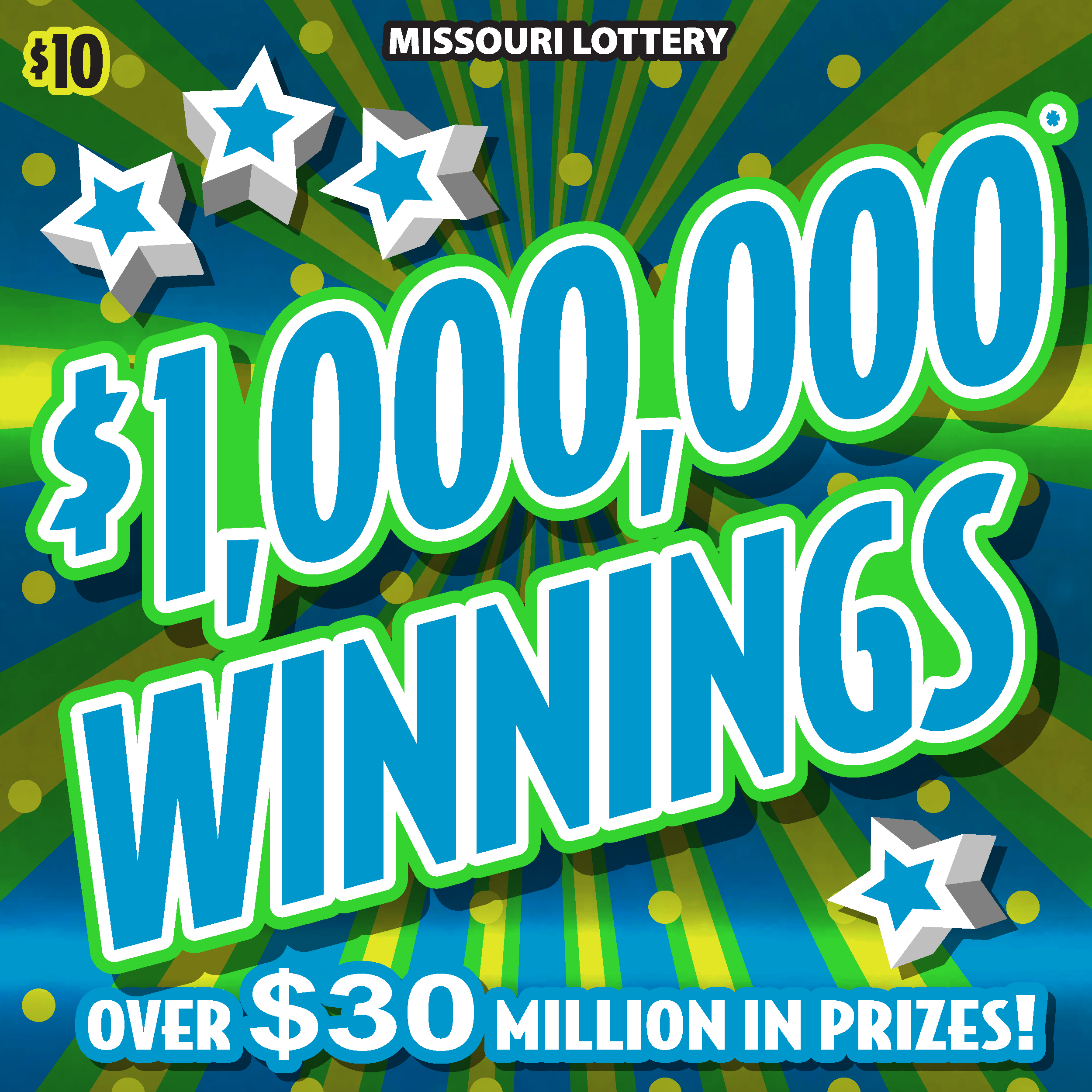 $1,000,000 WINNINGS scratch-off ticket