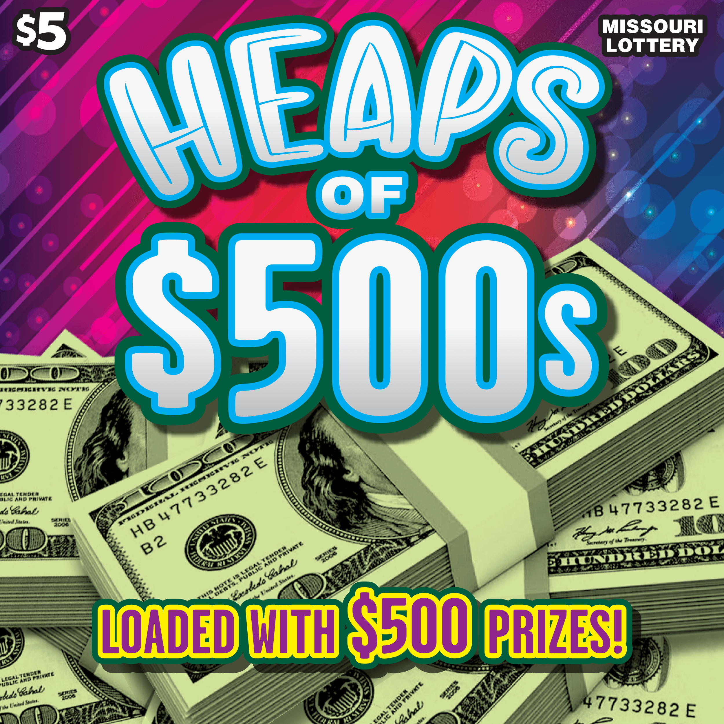 HEAPS OF $500S scratch-off ticket