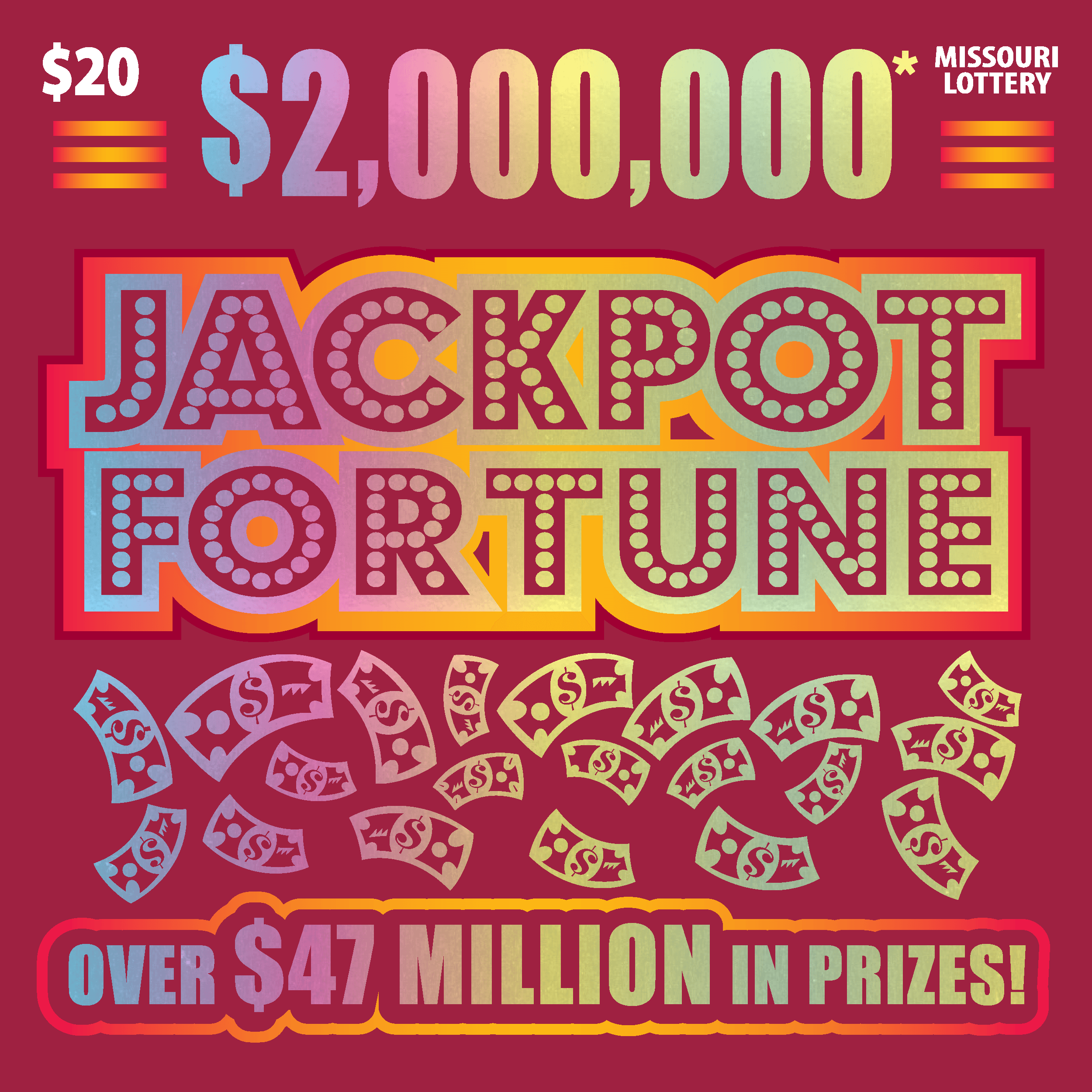 $2,000,000* JACKPOT FORTUNE scratch-off ticket