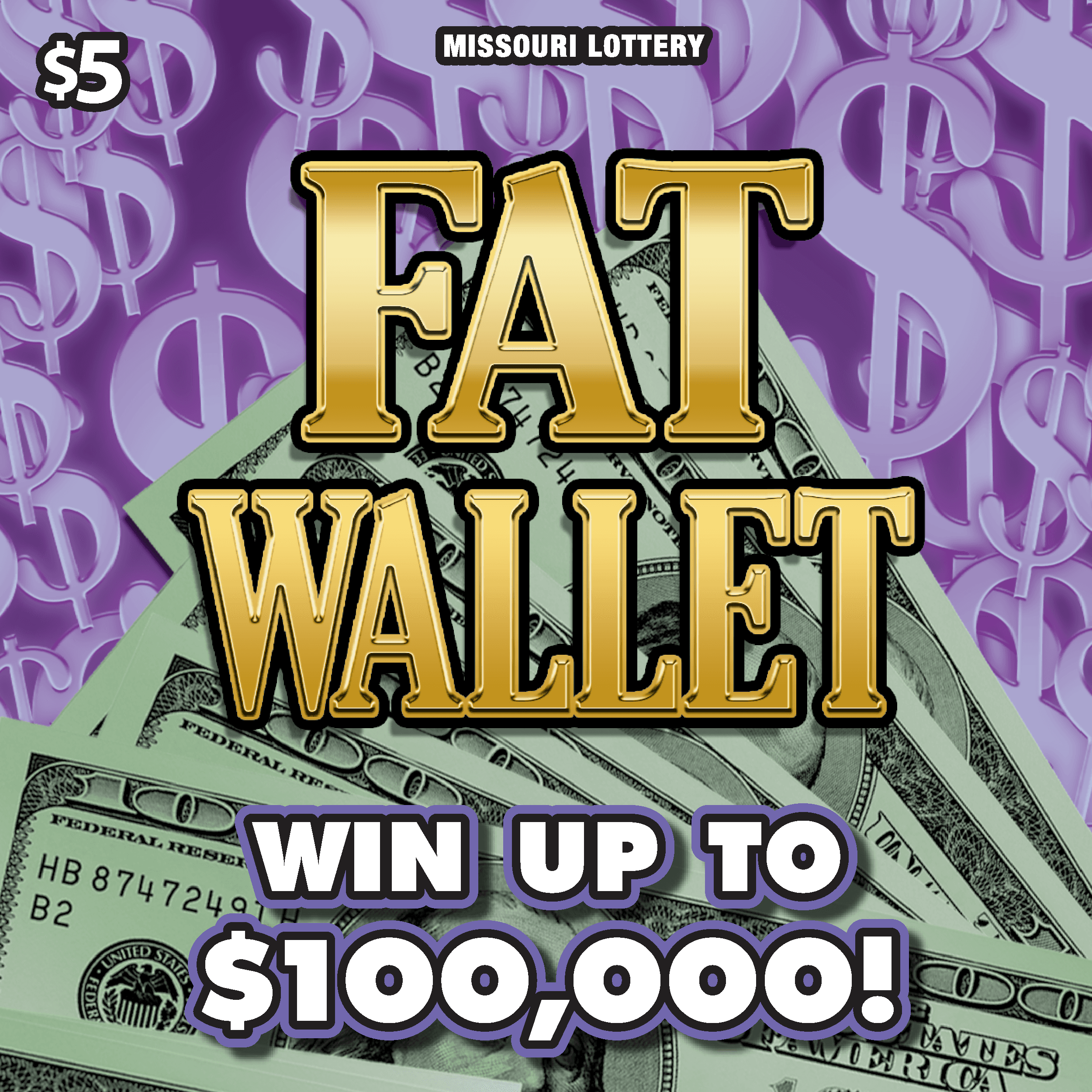 FAT WALLET scratch-off ticket