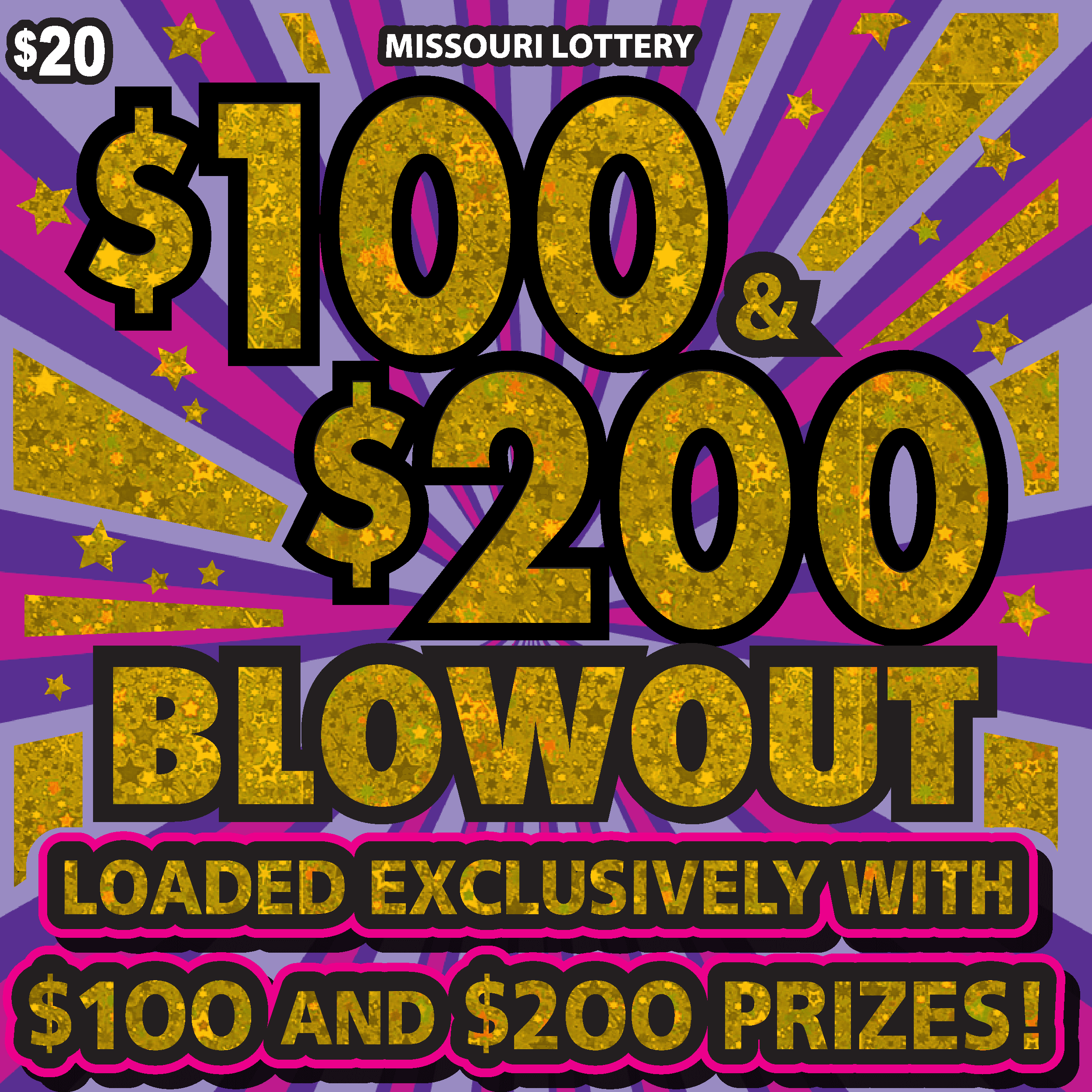 $100 & $200 BLOWOUT scratch-off ticket