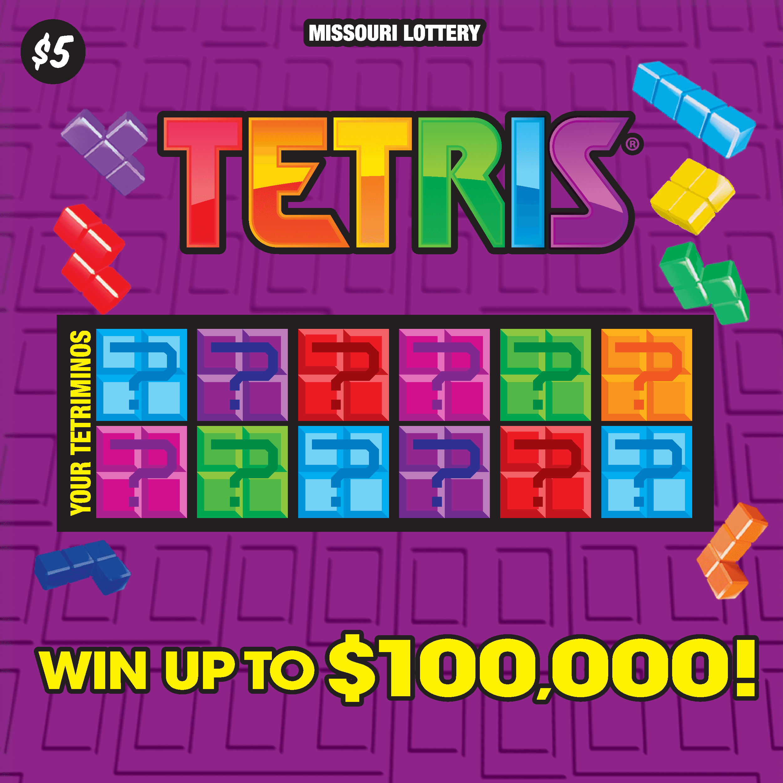 TETRIS scratch-off ticket