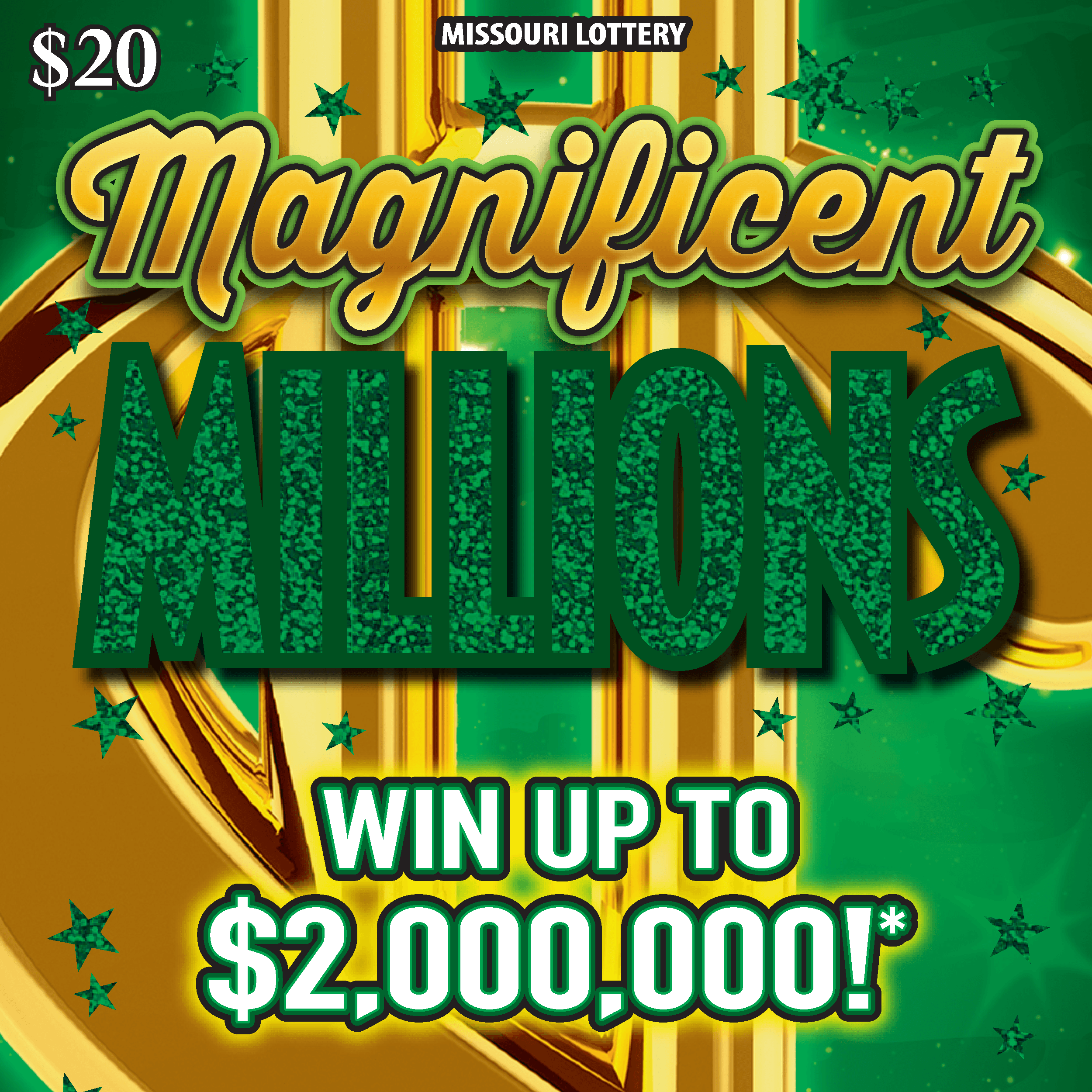 MAGNIFICENT MILLIONS scratch-off ticket