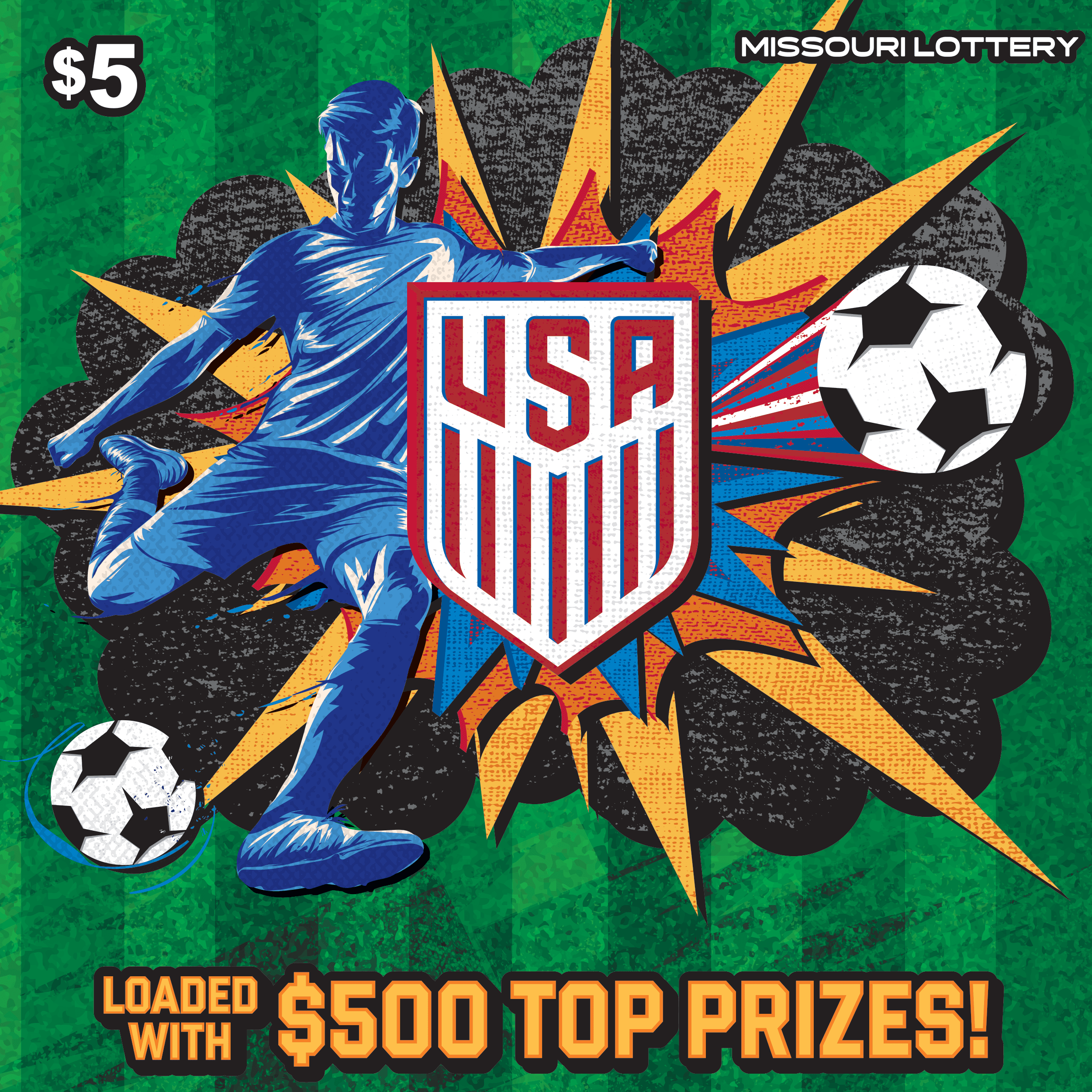 U.S. SOCCER scratch-off ticket