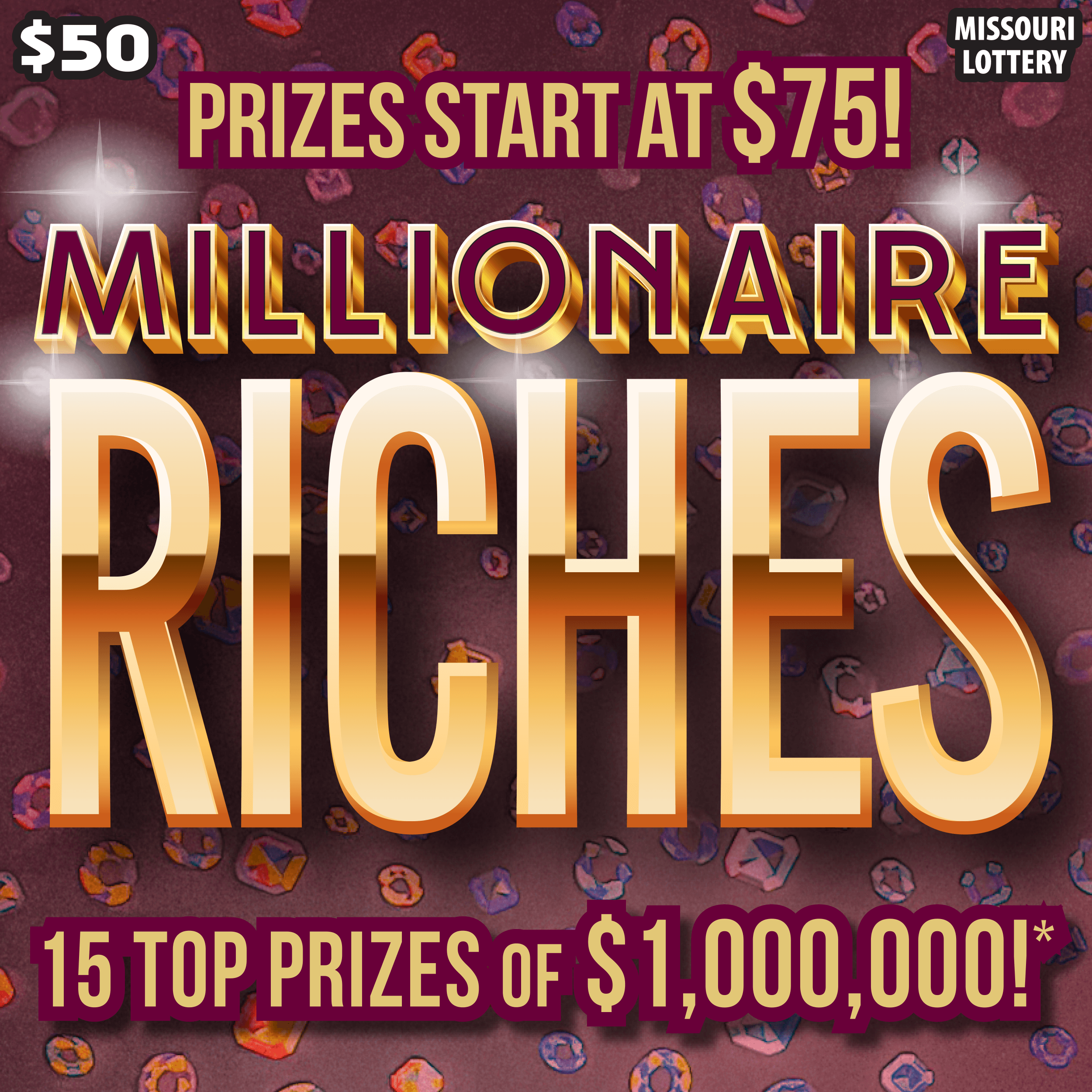 MILLIONAIRE RICHES scratch-off ticket