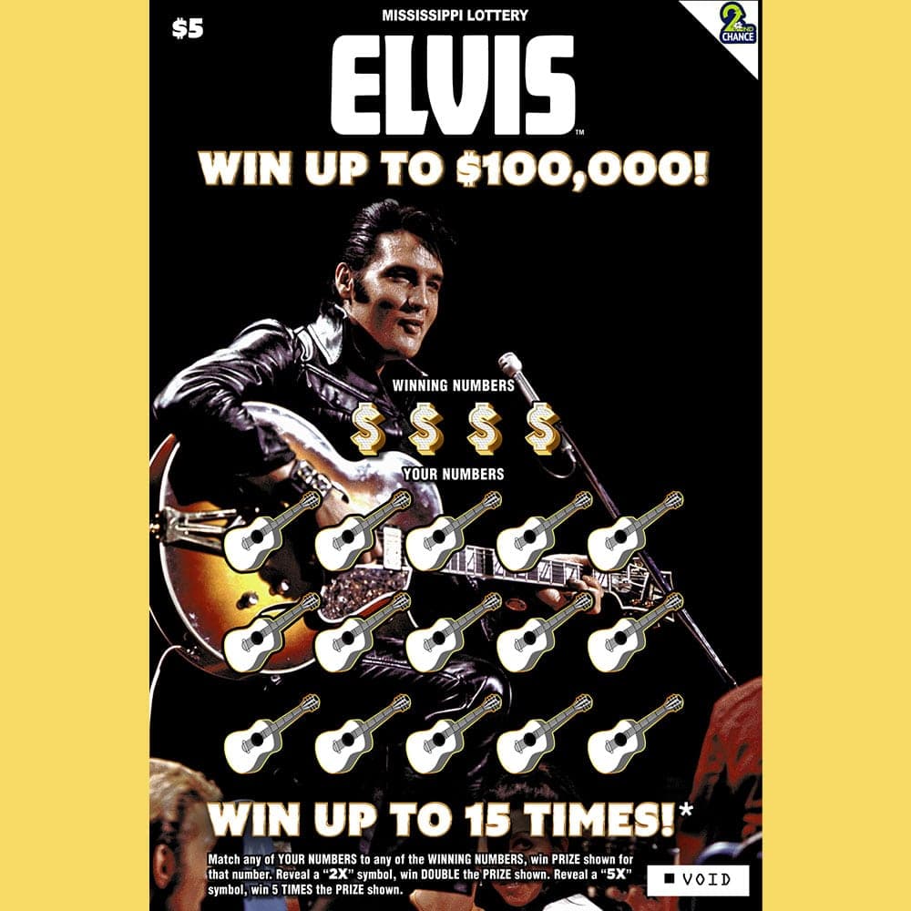 ELVIS scratch-off ticket