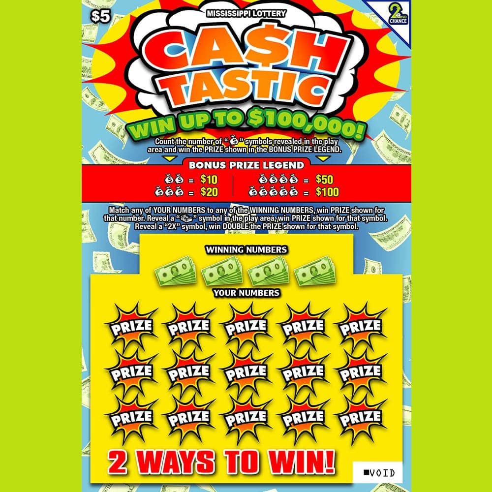 CA$HTASTIC scratch-off ticket