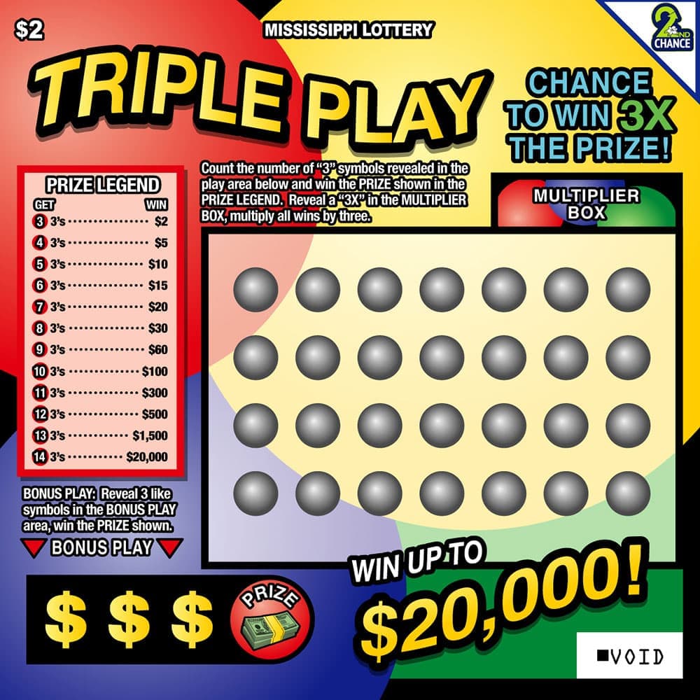 TRIPLE PLAY scratch-off ticket