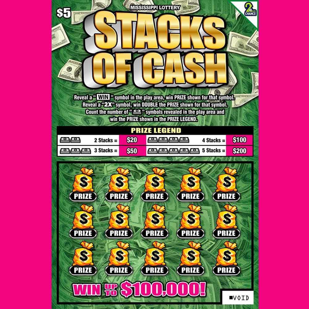 STACKS OF CASH scratch-off ticket