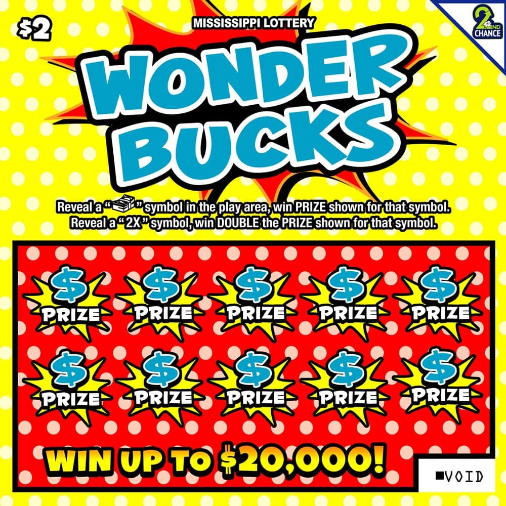 WONDER BUCKS scratch-off ticket