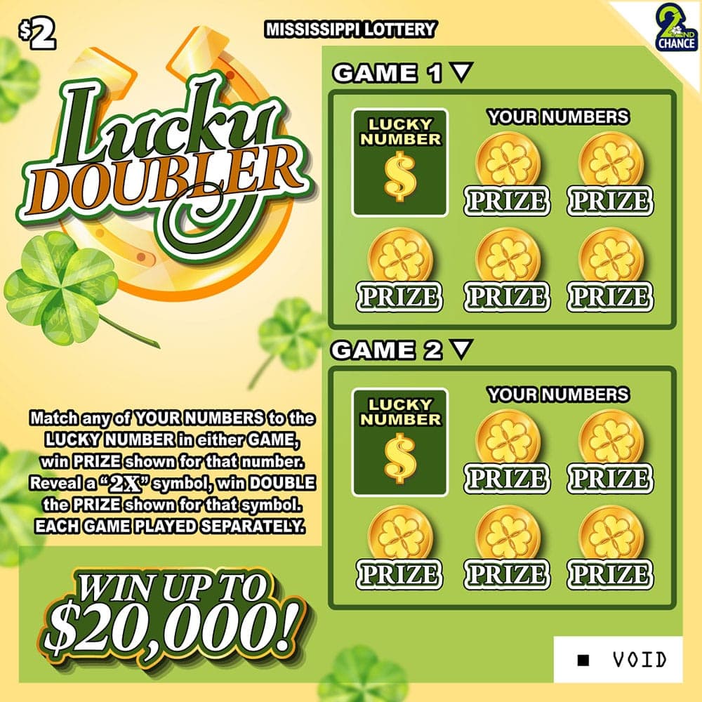 LUCKY DOUBLER scratch-off ticket