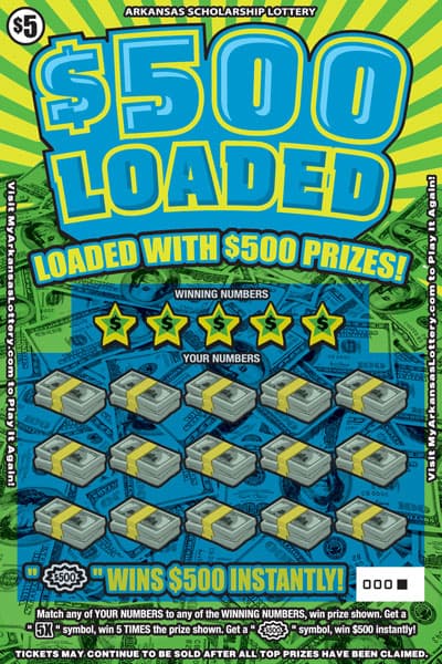 $500 LOADED scratch-off ticket