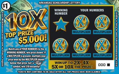 10X® scratch-off ticket