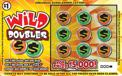 WILD DOUBLER scratch-off ticket