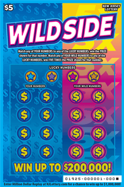 WILD SIDE scratch-off ticket