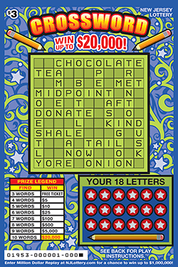 CROSSWORD scratch-off ticket