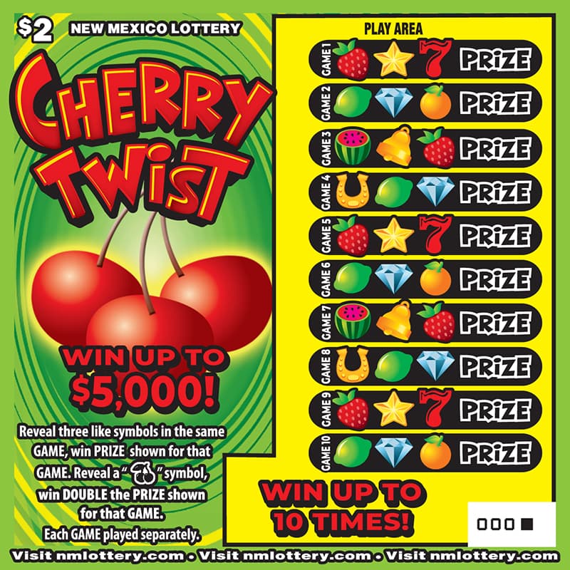 CHERRY TWIST scratch-off ticket