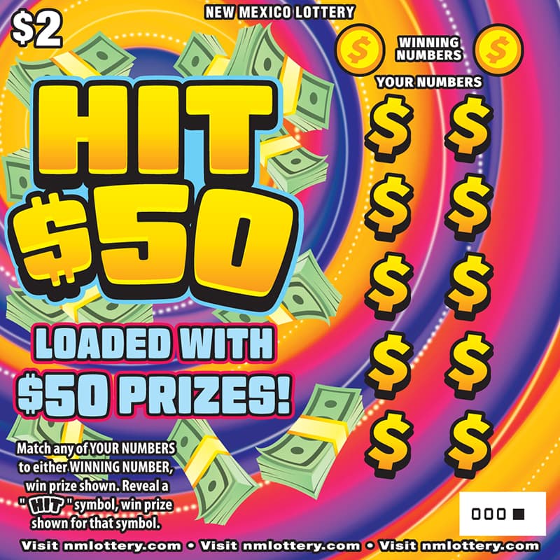 HIT $50 scratch-off ticket